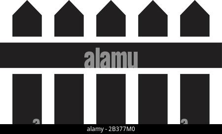 Fence icon template black color editable. Fence icon symbol Flat vector illustration for graphic and web design. Stock Vector
