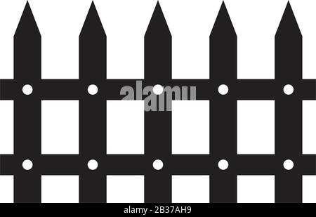 Fence icon template black color editable. Fence icon symbol Flat vector illustration for graphic and web design. Stock Vector