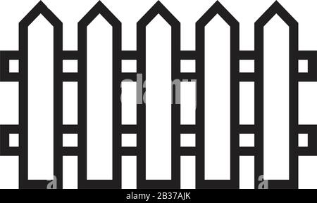 Fence icon template black color editable. Fence icon symbol Flat vector illustration for graphic and web design. Stock Vector