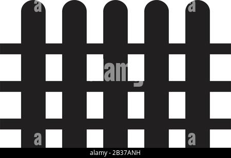 Fence icon template black color editable. Fence icon symbol Flat vector illustration for graphic and web design. Stock Vector