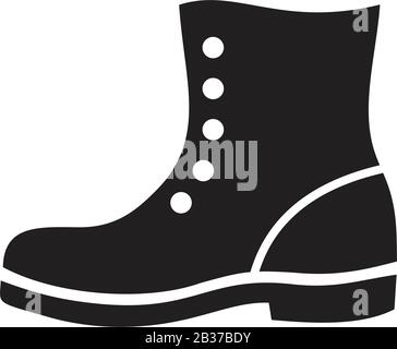 Boots icon template black color editable. Boots icon symbol Flat vector illustration for graphic and web design. Stock Vector