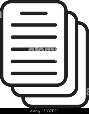 Document icon template black color editable. Document icon symbol Flat vector illustration for graphic and web design. Stock Vector