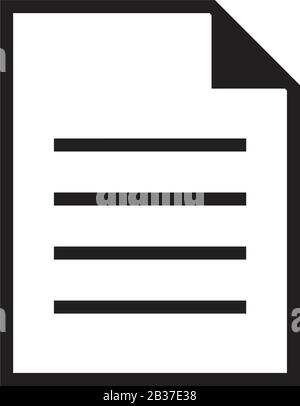 Document icon template black color editable. Document icon symbol Flat vector illustration for graphic and web design. Stock Vector