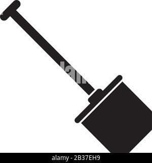 Shovel icon template black color editable. Shovel icon symbol Flat vector illustration for graphic and web design. Stock Vector