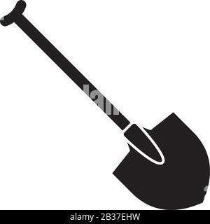 Shovel icon template black color editable. Shovel icon symbol Flat vector illustration for graphic and web design. Stock Vector