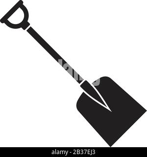 Shovel icon template black color editable. Shovel icon symbol Flat vector illustration for graphic and web design. Stock Vector