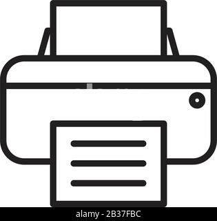 Printer icon template black color editable. Printer icon symbol Flat vector illustration for graphic and web design. Stock Vector