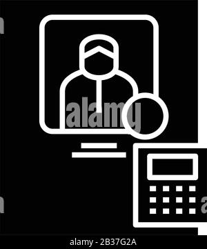 Profile black icon, concept illustration, vector flat symbol, glyph sign. Stock Vector