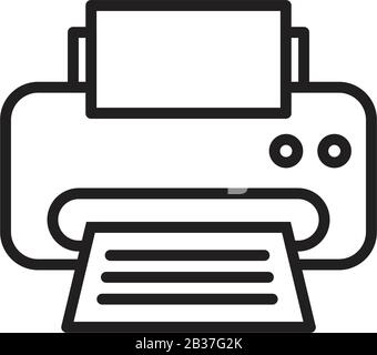 Printer icon template black color editable. Printer icon symbol Flat vector illustration for graphic and web design. Stock Vector