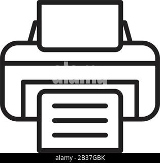 Printer icon template black color editable. Printer icon symbol Flat vector illustration for graphic and web design. Stock Vector