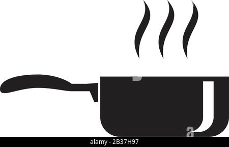 Coocking pan icon template black color editable. Coocking pan icon symbol Flat vector illustration for graphic and web design. Stock Vector