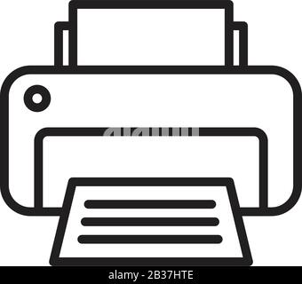 Printer icon template black color editable. Printer icon symbol Flat vector illustration for graphic and web design. Stock Vector