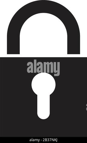 Padlock icon template black color editable. Padlock icon symbol Flat vector illustration for graphic and web design. Stock Vector