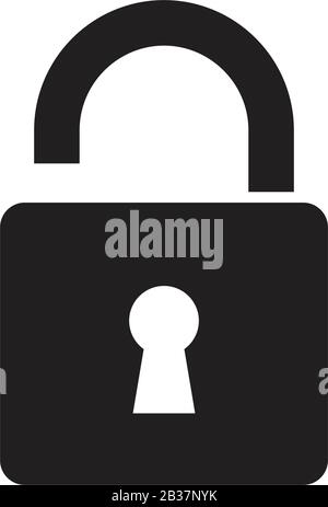 Padlock icon template black color editable. Padlock icon symbol Flat vector illustration for graphic and web design. Stock Vector