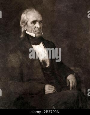 James Knox Polk, 1795 - 1849. 11th President of the United States of ...