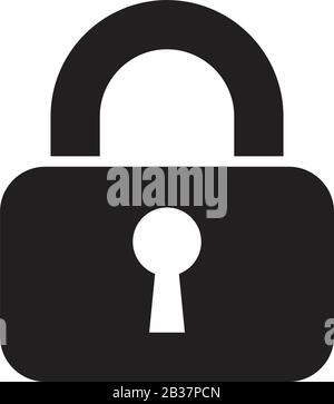 Padlock icon template black color editable. Padlock icon symbol Flat vector illustration for graphic and web design. Stock Vector
