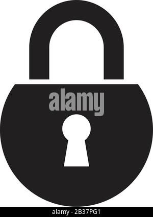 Padlock icon template black color editable. Padlock icon symbol Flat vector illustration for graphic and web design. Stock Vector