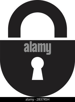 Padlock icon template black color editable. Padlock icon symbol Flat vector illustration for graphic and web design. Stock Vector