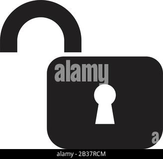 Padlock icon template black color editable. Padlock icon symbol Flat vector illustration for graphic and web design. Stock Vector