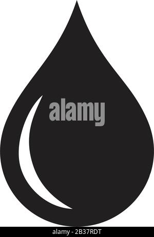 Black drop icon template black color editable. Black drop icon symbol Flat vector illustration for graphic and web design. Stock Vector
