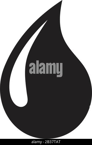 Black drop icon template black color editable. Black drop icon symbol Flat vector illustration for graphic and web design. Stock Vector