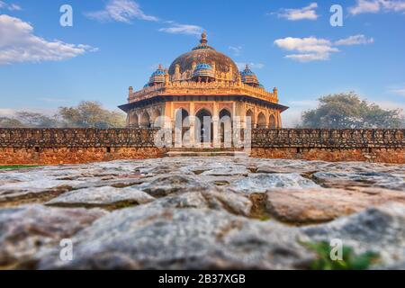 Isa Khan's Tomb near the Humayun's Tomb in India, New Dehli Stock Photo