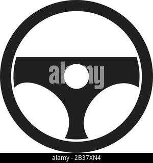 Steering wheel icon template black color editable. Steering wheel icon symbol Flat vector illustration for graphic and web design. Stock Vector