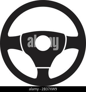 Steering wheel icon template black color editable. Steering wheel icon symbol Flat vector illustration for graphic and web design. Stock Vector