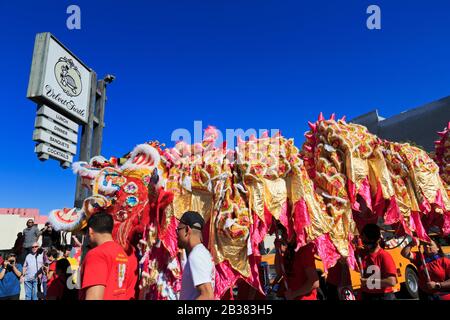 Golden Dragon Parade, Chinatown, Los Angeles, California, USA Stock Photo