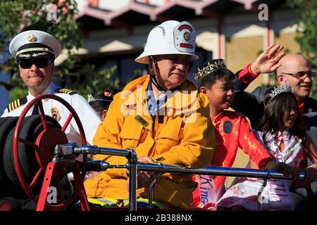 Golden Dragon Parade, Chinatown, Los Angeles, California, USA Stock Photo