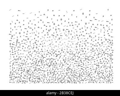Abstract background confetti. Confetti new background celebration. Hand drawn Egypt signs wallpaper. Stock Vector