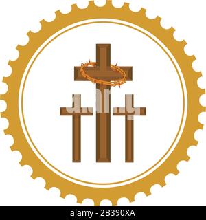 Holy week label Stock Vector