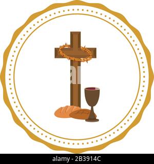 Holy week label Stock Vector