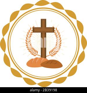 Holy week label Stock Vector