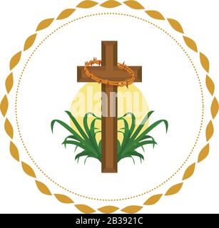Holy week label Stock Vector