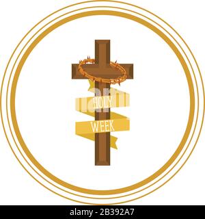 Holy week label Stock Vector