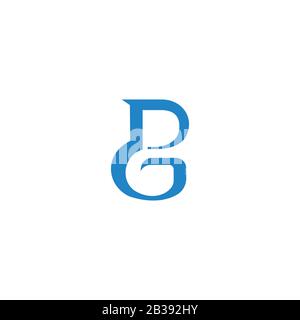 Initial letter bg logo or gb logo vector design template Stock Vector