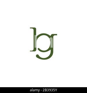 Initial letter bg logo or gb logo vector design template Stock Vector