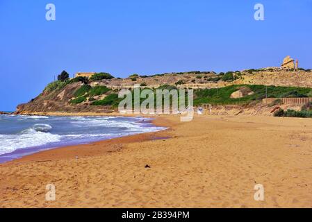 Castelvetrano Selinunte beach of Marinella Sicily Italy Stock Photo