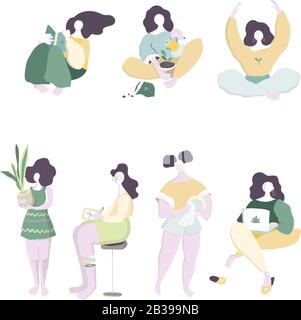Illustrations concept corona virus COVID-19. The company allows employees to work from home to avoid viruses Stock Vector