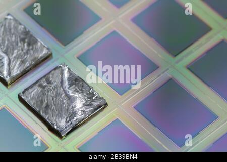 Pieces Of Polycrystalline Silicon Integrated On A Polysilicon Substrate ...