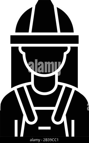 Professional uniform black icon, concept illustration, vector flat symbol, glyph sign. Stock Vector