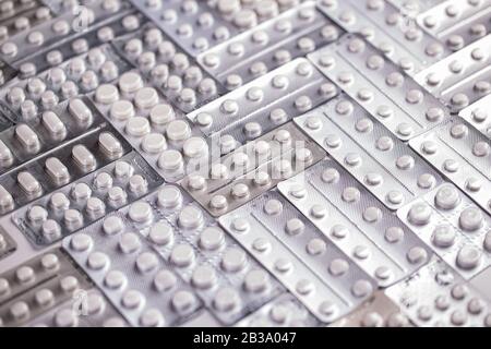 Pills in blister Stock Photo