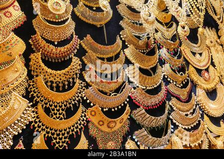 top view of jewelry or gold in a box  Stock Photo