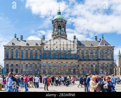 Beautiful Royal Palace in Amsterdam Netherlands Europe Stock Photo