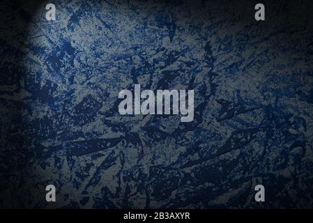 Blue wall texture or background close up. dark wall with soft lighting Stock Photo