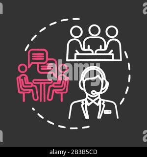 Support groups chalk RGB color chalk RGB color concept icon. Help team. Psychological assistance organization. Therapeutic assistance idea. Vector Stock Vector