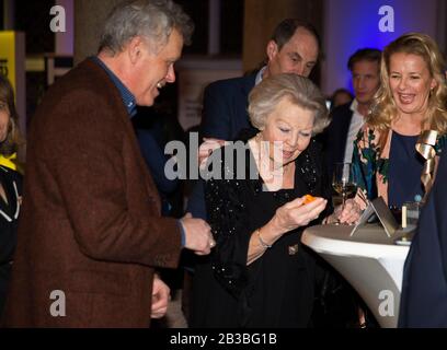 Delft, Netherlands. 04th Mar, 2020. Princess Beatrix of The Netherlands and Princess Mabel of Oranje-Nassau at De Oude Bibliotheek Academy in Delft, on March 04, 2020, to attend the presentation of the sixth Prince Friso Engineer PrizeCredit: Albert Nieboer Ph van der Werf/ Netherlands OUT/Point de Vue OUT |/dpa/Alamy Live News Stock Photo