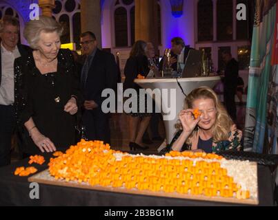 Delft, Netherlands. 04th Mar, 2020. Princess Beatrix of The Netherlands and Princess Mabel of Oranje-Nassau at De Oude Bibliotheek Academy in Delft, on March 04, 2020, to attend the presentation of the sixth Prince Friso Engineer PrizeCredit: Albert Nieboer Ph van der Werf/ Netherlands OUT/Point de Vue OUT |/dpa/Alamy Live News Stock Photo