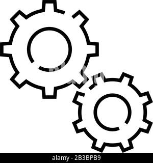 Working framework line icon, concept sign, outline vector illustration, linear symbol. Stock Vector